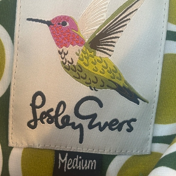 Lesley Evan’s Green Dot Shift Retro 60’s Mod Dress, Medium - Picture 8 of 16